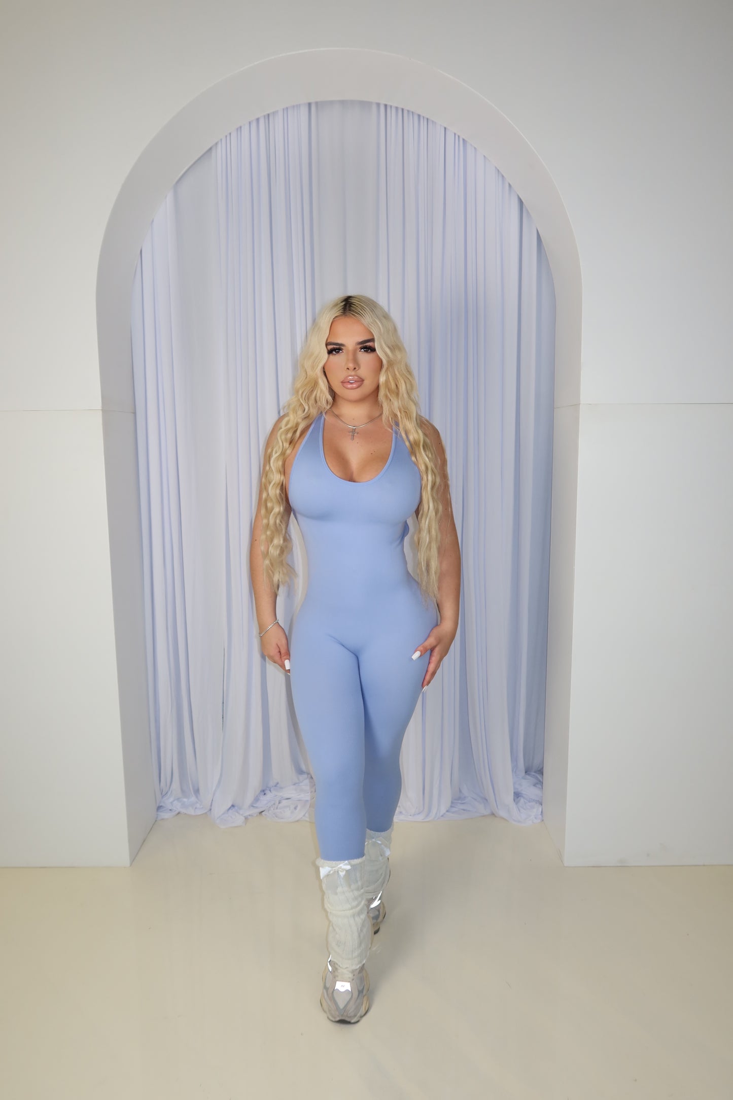 Blue Work Out Barbie Romper