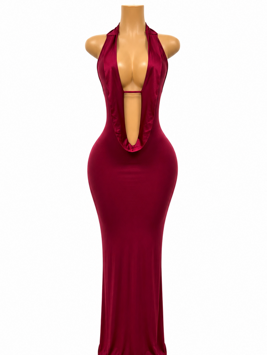 Burgundy Raven Maxi